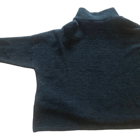 Women S Bryn Walker Alpaca Wool Zip Sweater Jacket Green Boucle Knit Relaxed - Picture 5 of 5